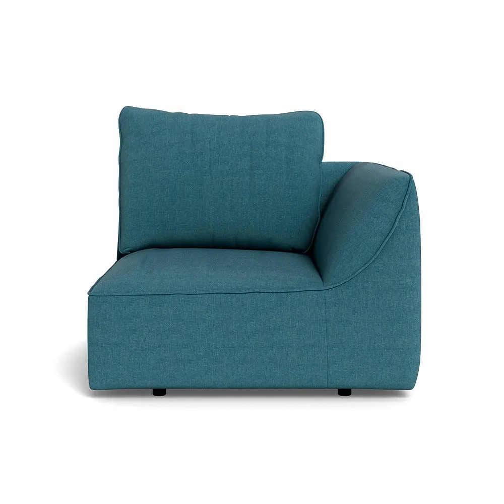 Heal's Morven Right Hand Facing Single Unit Brushed Cotton Cadet 1