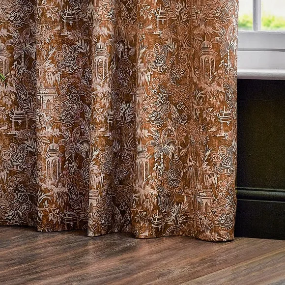 Bengal Amber Eyelet Curtains 5