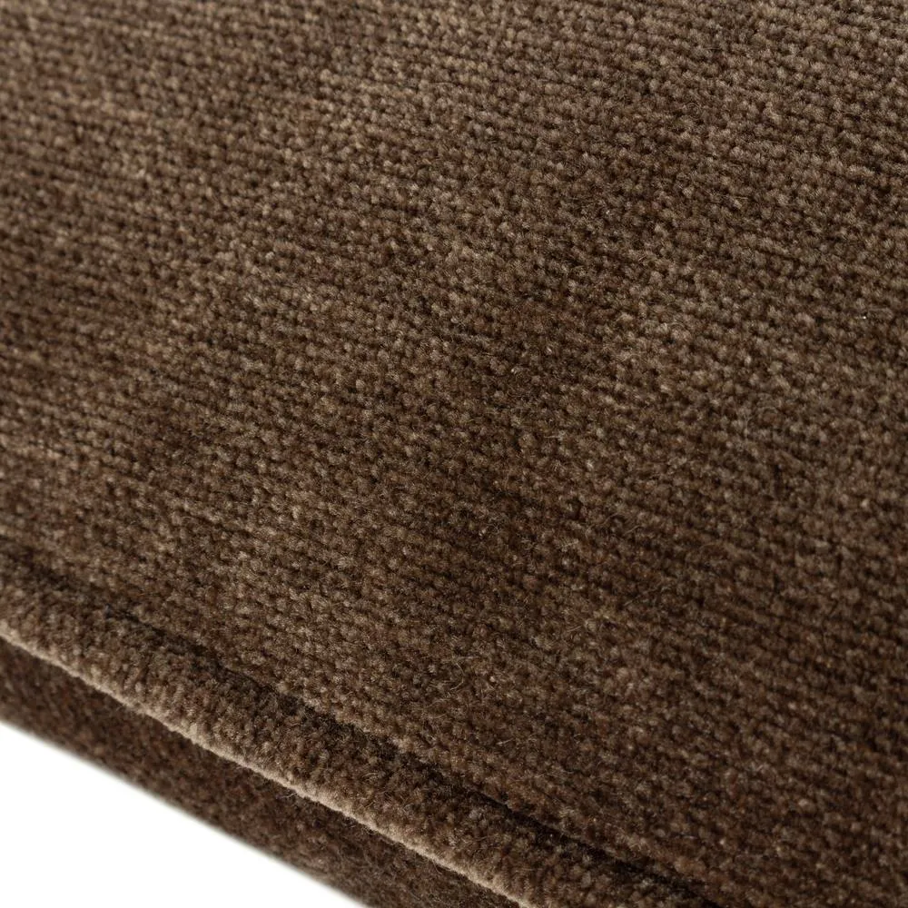 Yard Heavy Chenille Woven Piped Cushion in Brown 4
