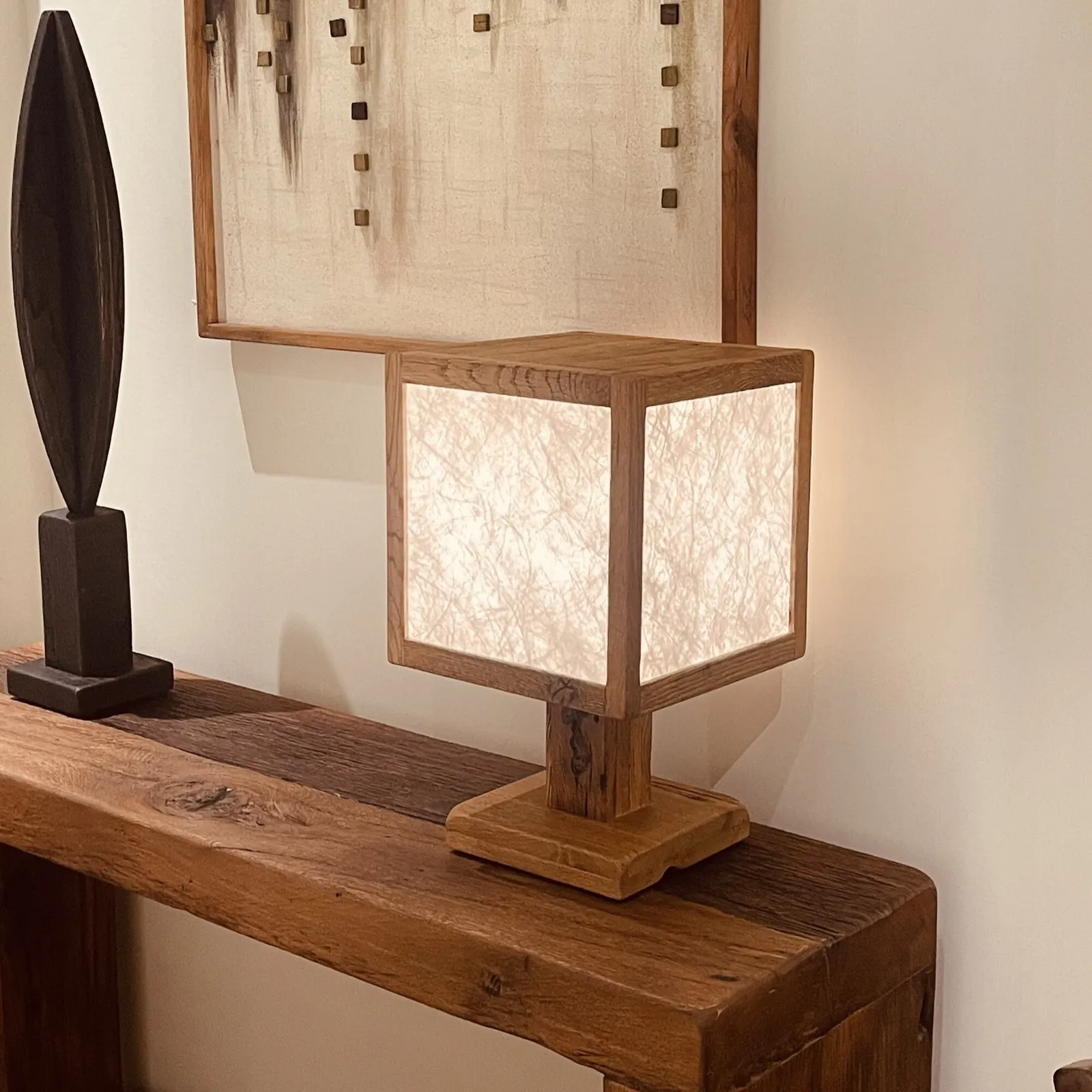 Chinese Style Table Lamp 30X30X50Cm, White Oak | Barker & Stonehouse 2