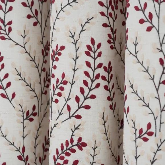 Shimla Embroidered Floral Eyelet Curtains 3