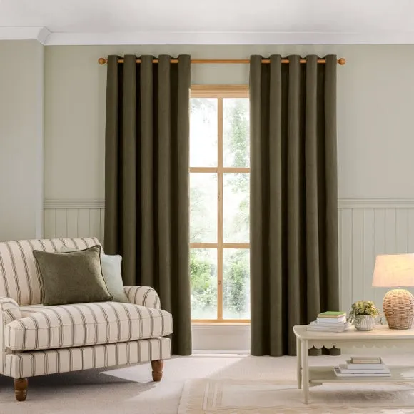 Luna Brushed Eyelet Curtains (Blackout Available) 2