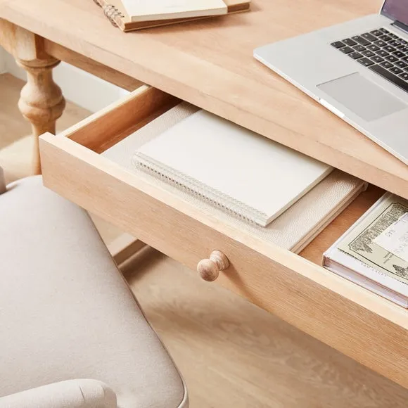 Bridget 1 Drawer Desk, Mango Wood 4