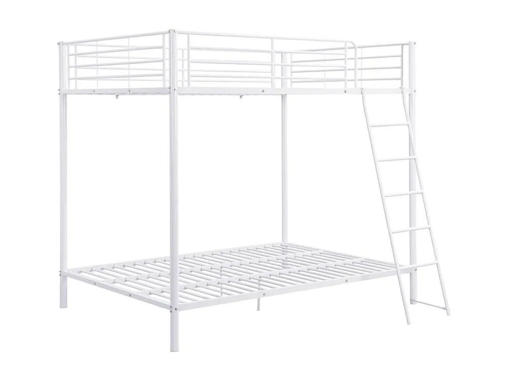 Vente-unique Bunk Beds 2 X 140 X 190 Cm - Metal - White - GEMINI II 4