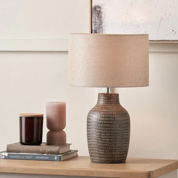 Pacific Lifestyle Kai Textured Ceramic Table Lamp
