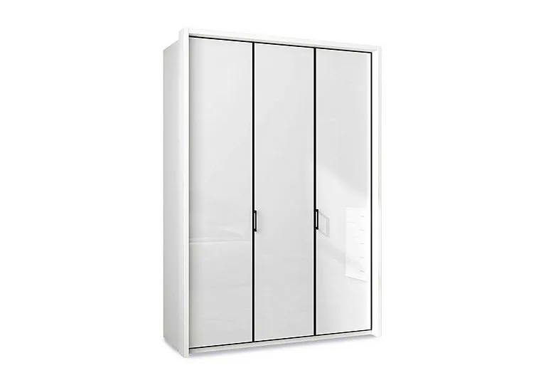 Dallas 157cm 3 Door Hinged Glass Wardrobe