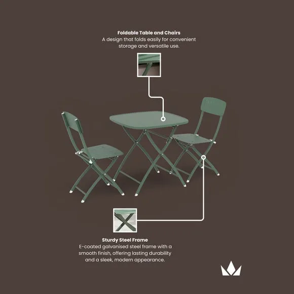 Venice Square 2 Seater Bistro Set 3