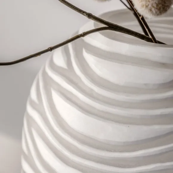 Cedar & Sage Andorra Hand Blown Carved Glass Vase 2
