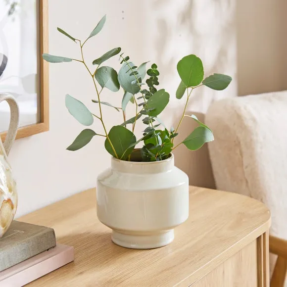 Soft Industrial Small Cream Vase