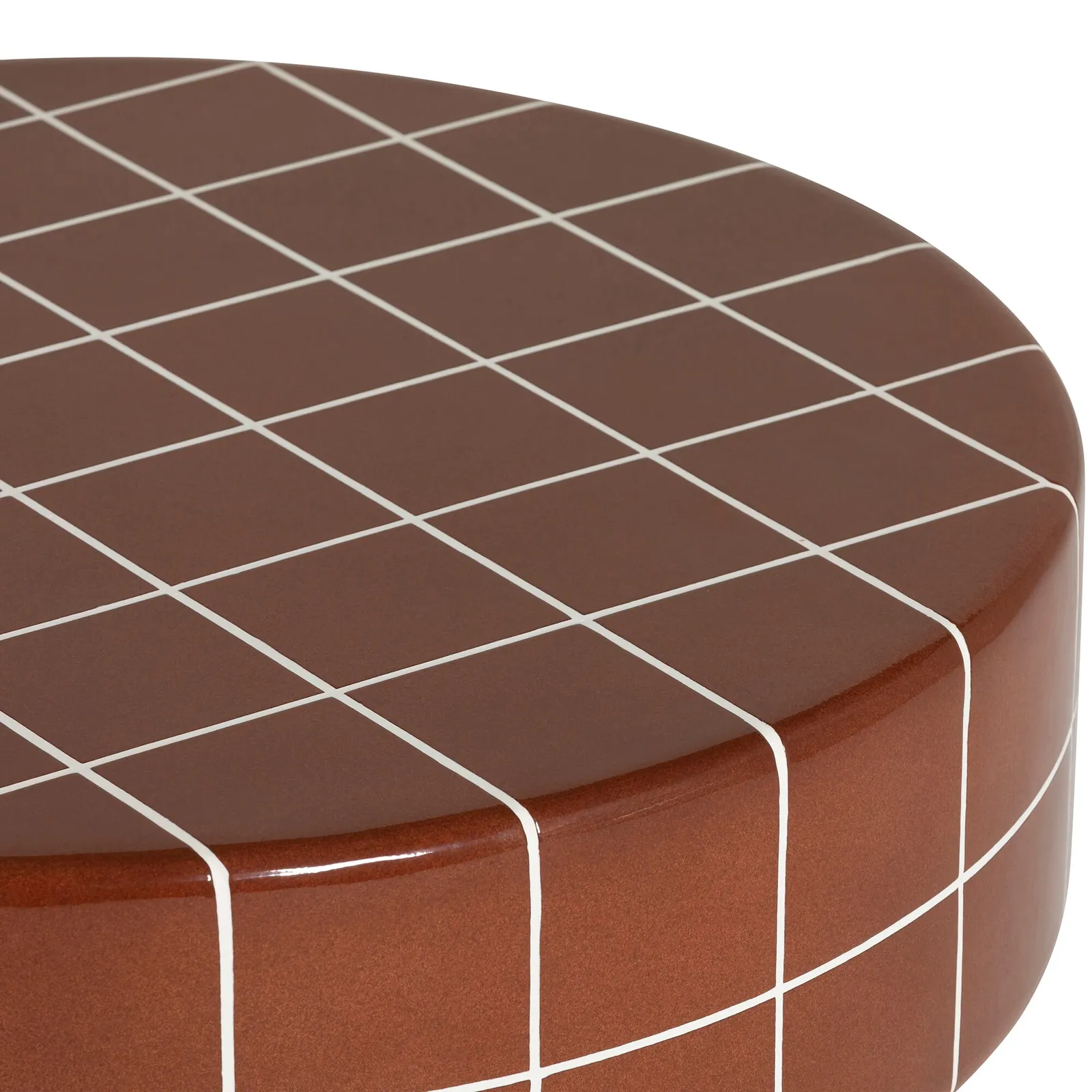 Rico Tiled Round Coffee Table, Round, Red | Barker & Stonehouse 5