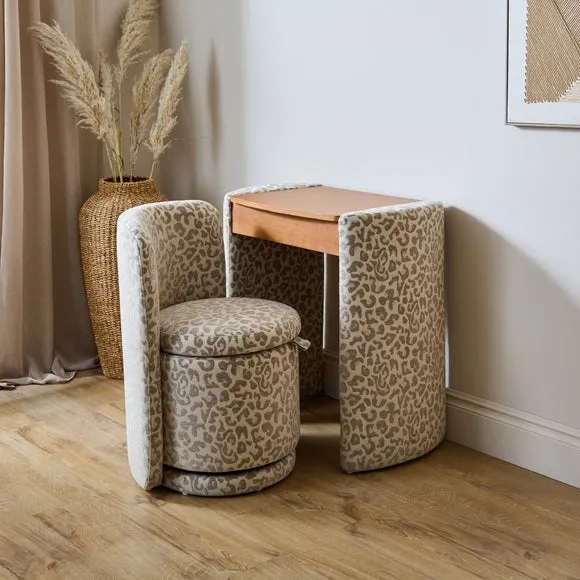 Frankie Compact Dressing Table Set with Mirror and Stool 2