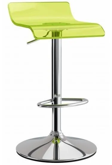 netfurniture Tina Acrylic Bar Stool Height Adjustable -Green in Light Green