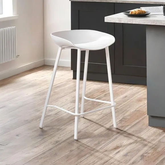 Renzo Set Of 2 Bar Stools, Metal