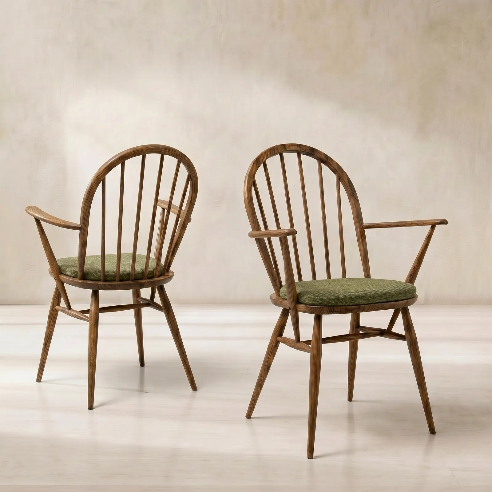 Ercol Windsor Upholstered Dining Armchair | Barker & Stonehouse