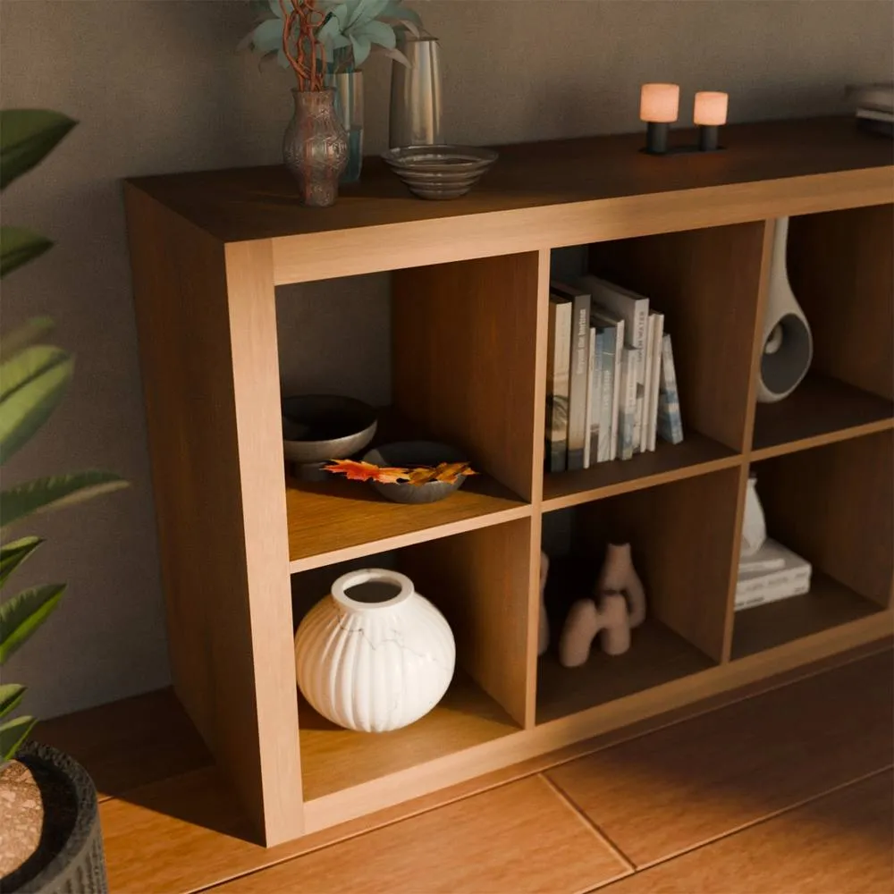 sweeek 4-level Bookshelf With 8 Compartments in Brown 4
