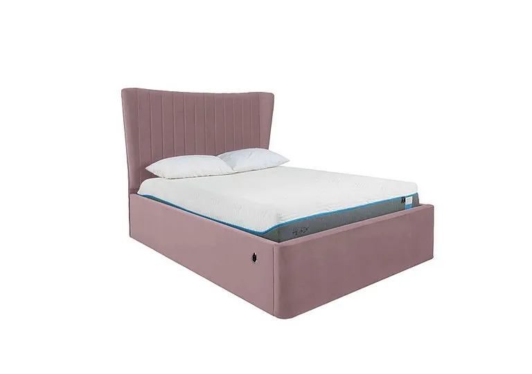 Roman Electric Ottoman Bed Frame - King Size - Velvet Lilac