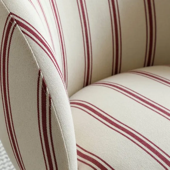 Tulip Folkstone Stripe Curved Swivel Accent Chair 4