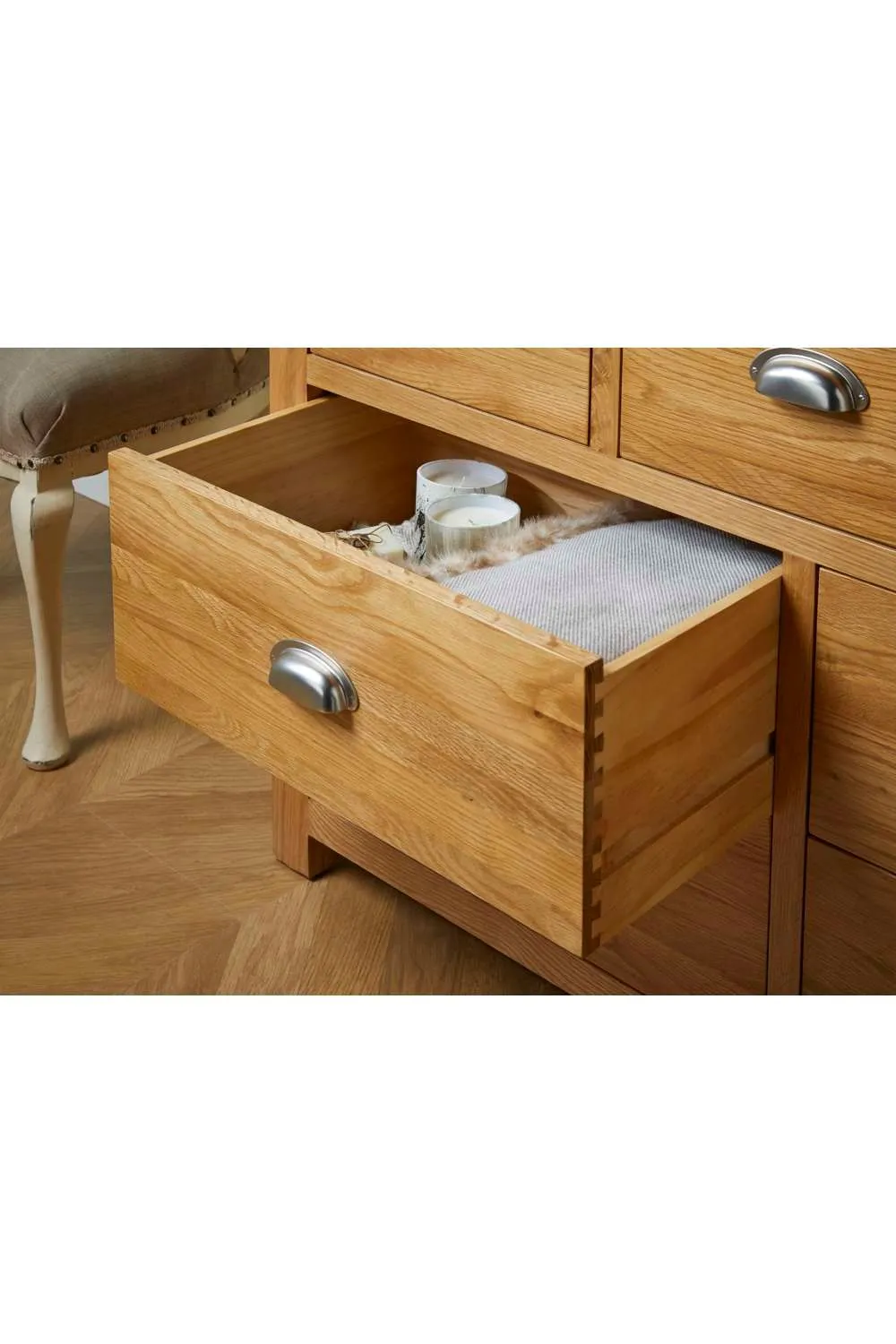 Birlea Woburn 4 + 3 Chest Oak in Light Oak 3