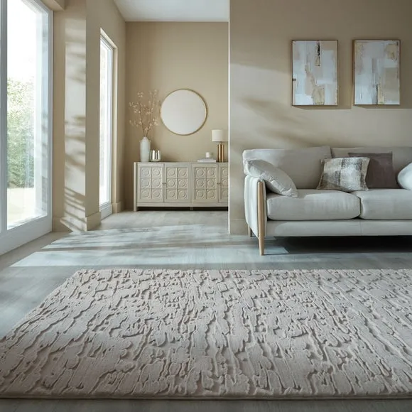 Adina Faux Fur Abstract Luxe Rug 1