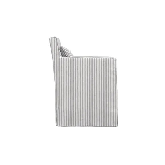Hettie Dining Chair, Grey Stripe Fabric 4