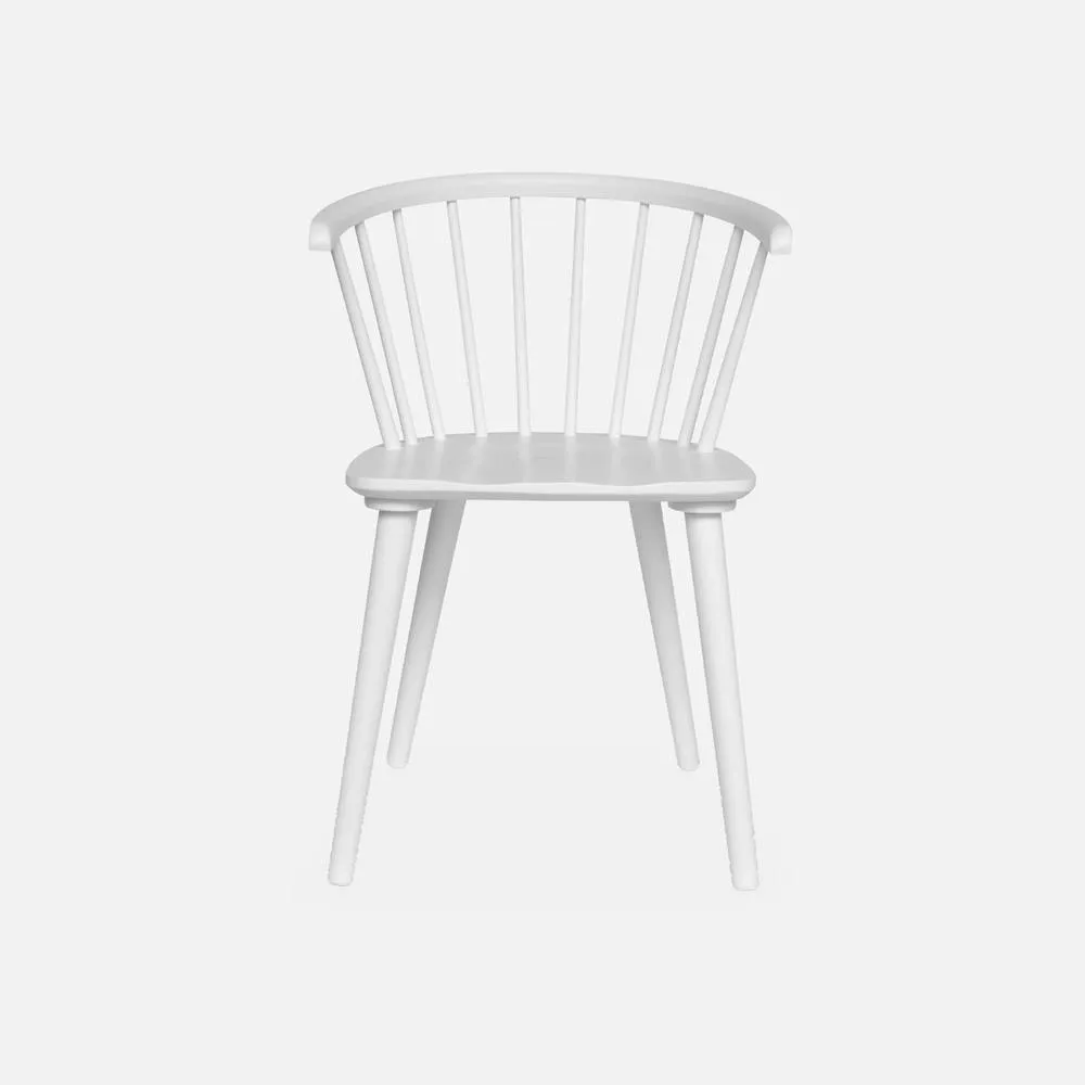 sweeek Pair Of Chairs In Walnut Wood & Plywood in White 2