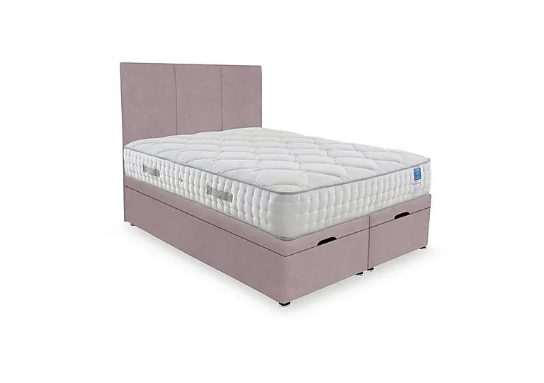 Memory Luxe End Lift Ottoman Divan Set - Small Double - Plush Lilac