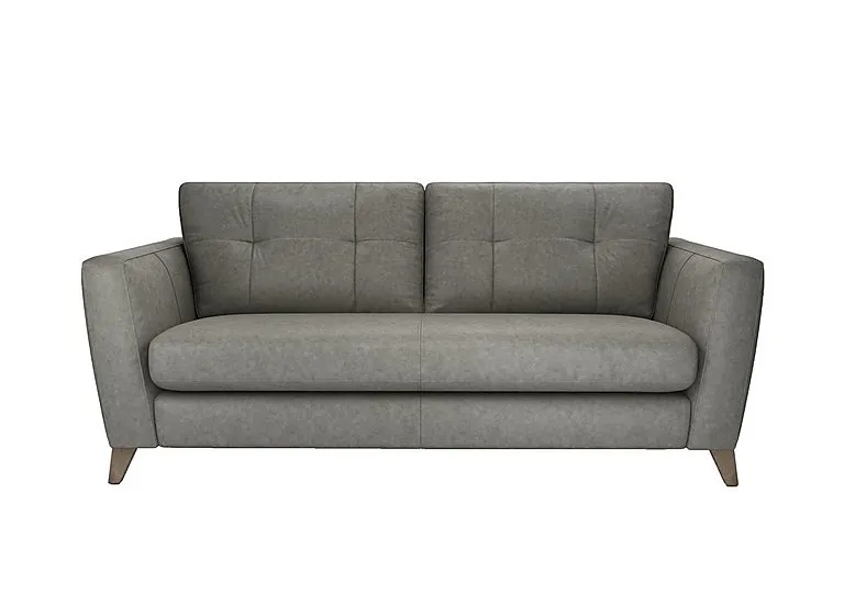 Hermione 3 Seater Leather Sofa - Amonite