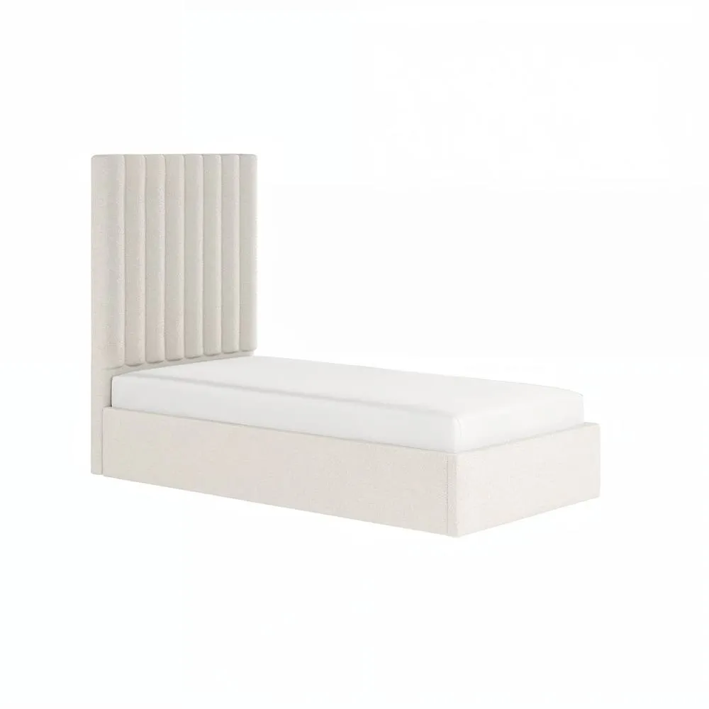 Flair Everley Single Ottoman Bed in Cream 5