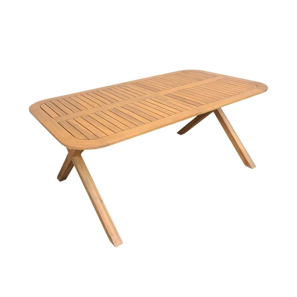 sweeek Extendable garden table 180/240cm acacia wood seats 6-8 in Beige 2