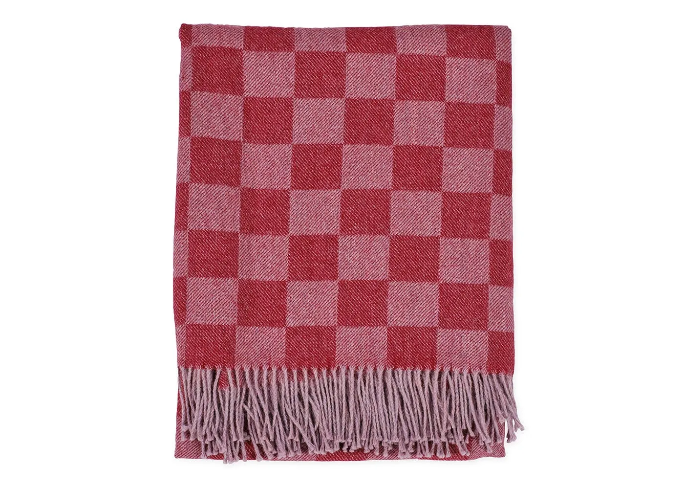 Heal's Pure Alpaca Throw Berry Check