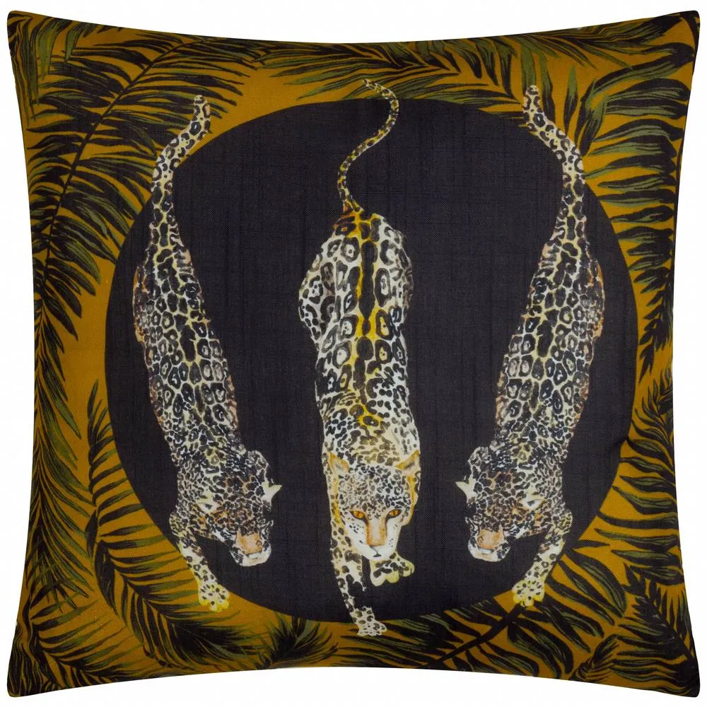 Paoletti Leopardis Trio Printed Outdoor Cushion in Gold 2