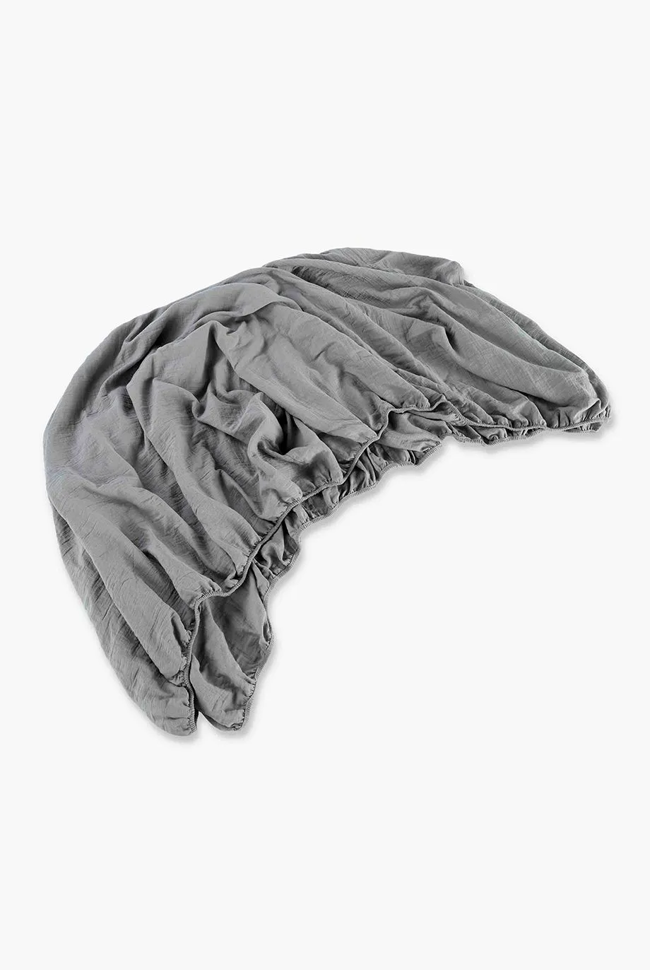 CHRISTY Double Layered Relaxed Retreat Luxury Cotton Bedding Fitted Sheets in Grey 3