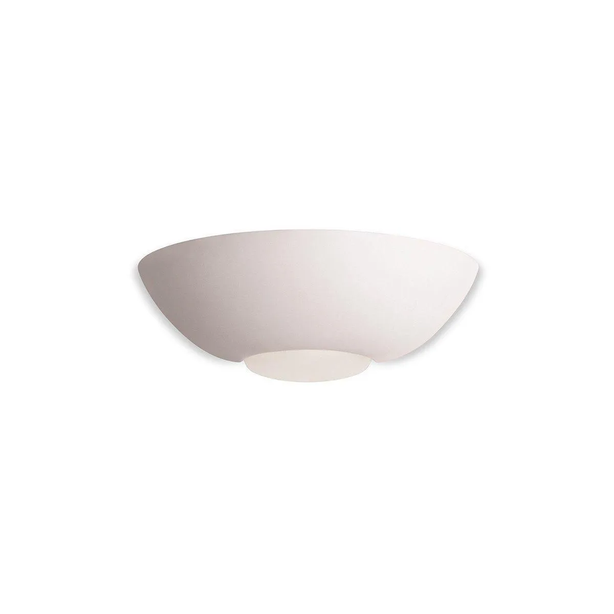 Netlighting Ceramic 1 Light Indoor Wall Uplighter 100W Unglazed Acid White Glass E27 in Clear