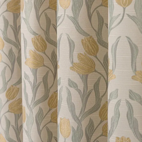 Tulip Jacquard Pencil Pleat Curtains 3