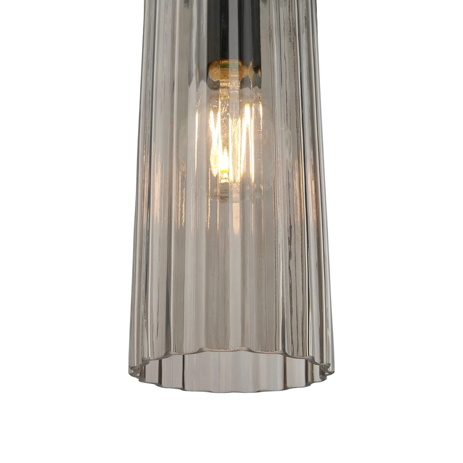 Nordlux Miella Pendant Light Smoked Black Glass Dining Room E27 Mains 5