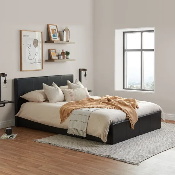 Berlin Ottoman Bed Frame, Faux Leather 1
