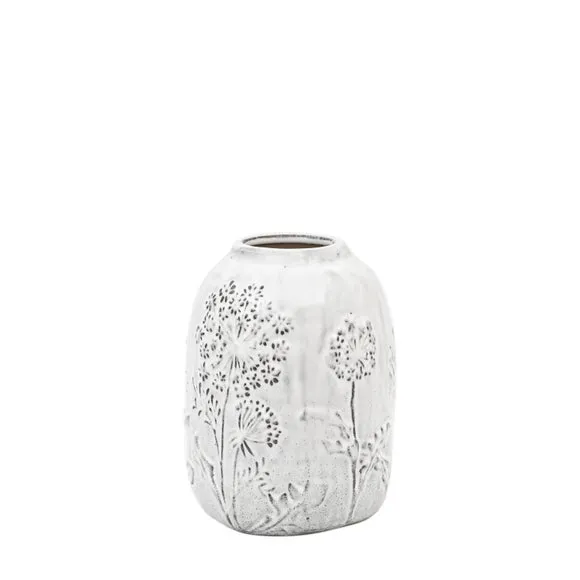 Cedar & Sage Meadow Embossed Ceramic Stone Vase 6