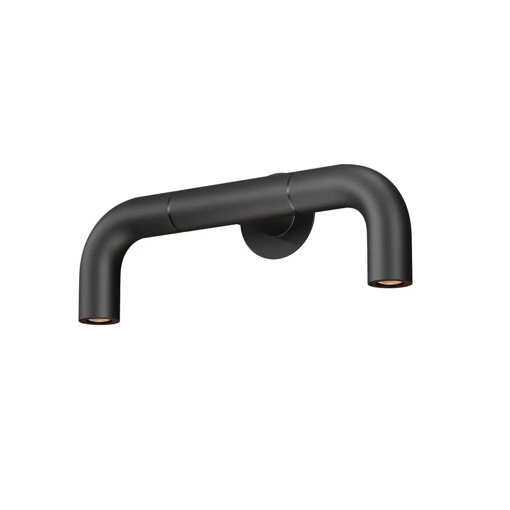 Netlighting Sleek Twin Outdoor Modern Wall Lamp Graphite 3000K 300lm IP65 in Grey