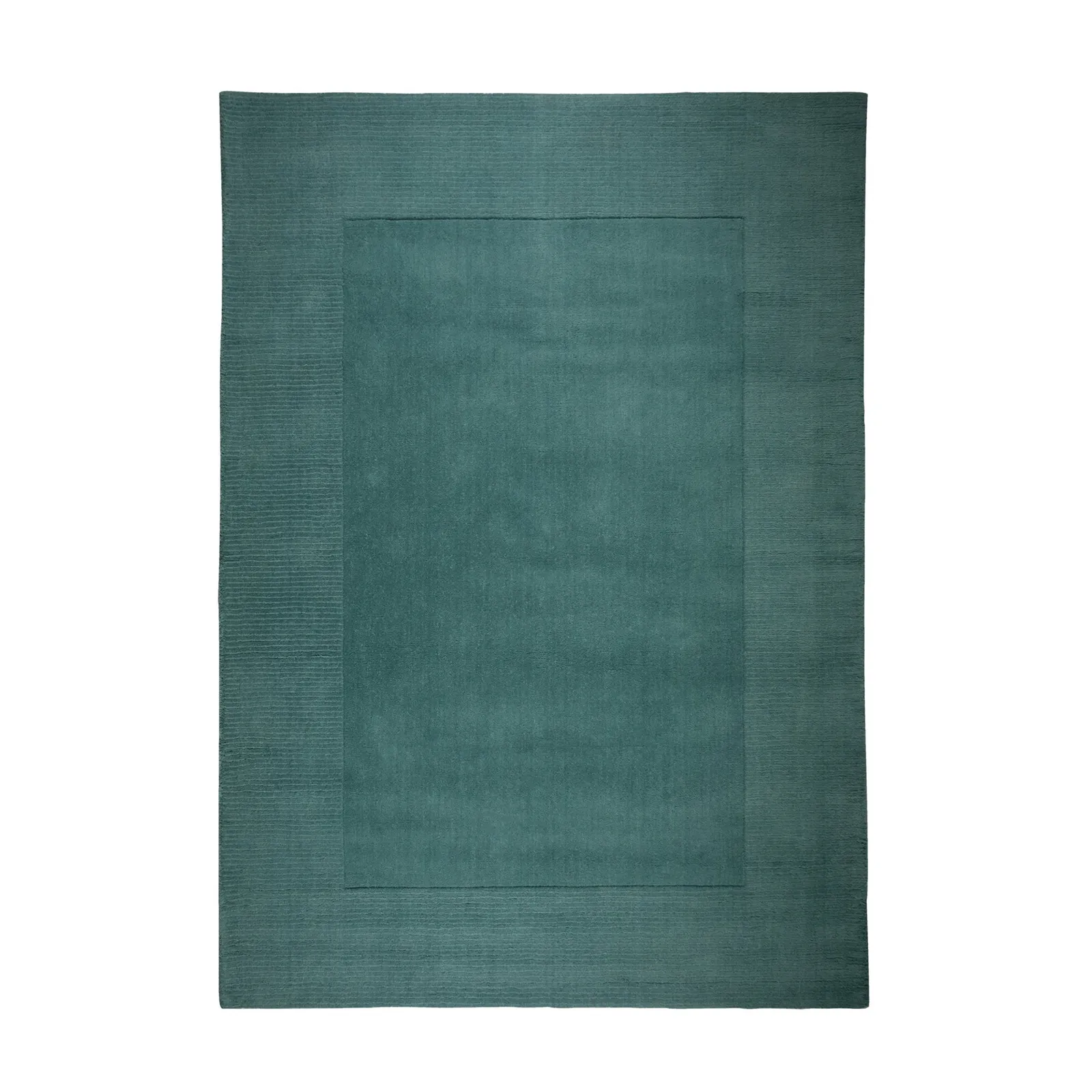 Boston Wool Border Rug Green