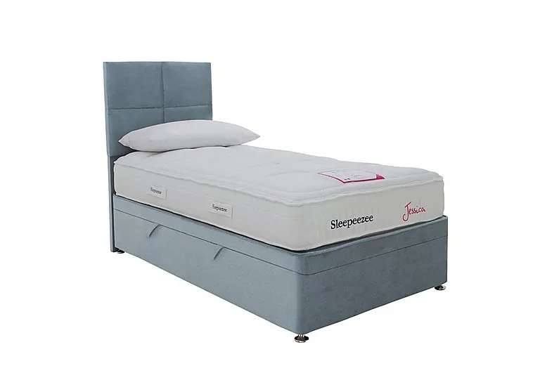 Jessica Side Ottoman Divan Set - Single - Joshua Blue