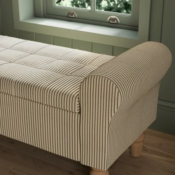 Lilian Tiny Stripe Storage Window Seat 4