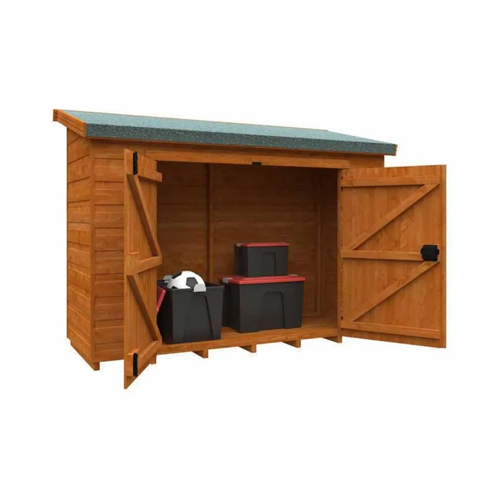 Buttercup Farm 12mm Glorybox Shed - Solid Wood/Softwood/Pine - L175xW67.5xH135.8 cm in Burnt Orange 2