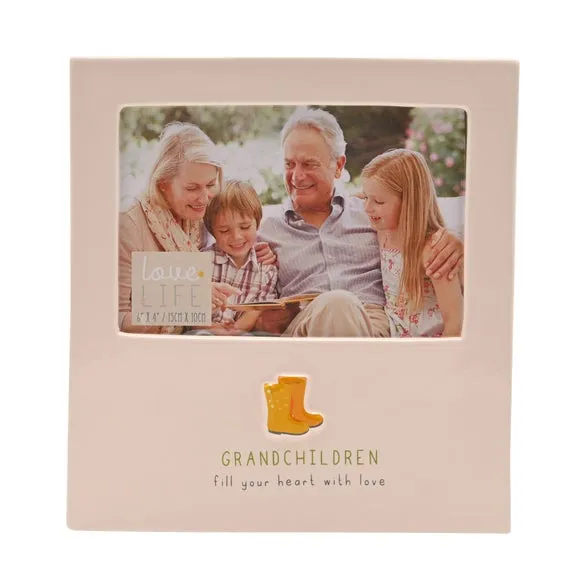 Love Life Grandchildren Ceramic Photo Frame 2