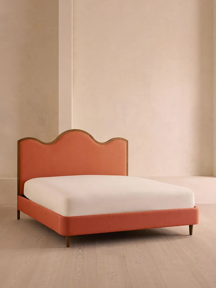 Aubrey Bed, Super king, Linen, Antique Rose