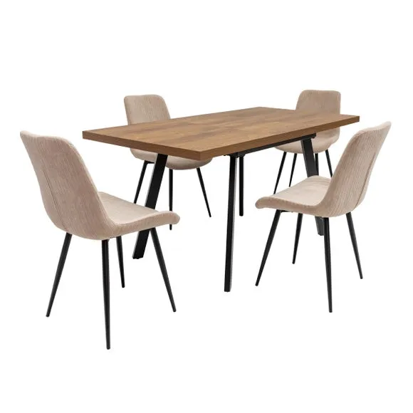 Panama Rectangular 4-6 Seater Small Extendable Dining Table 5