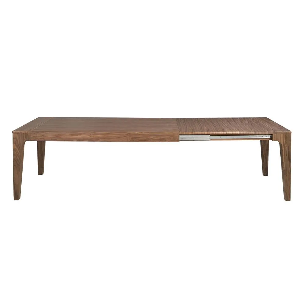 Angel Cerda Modern Rectangular Extendable Dining Table in Walnut Veneer 6