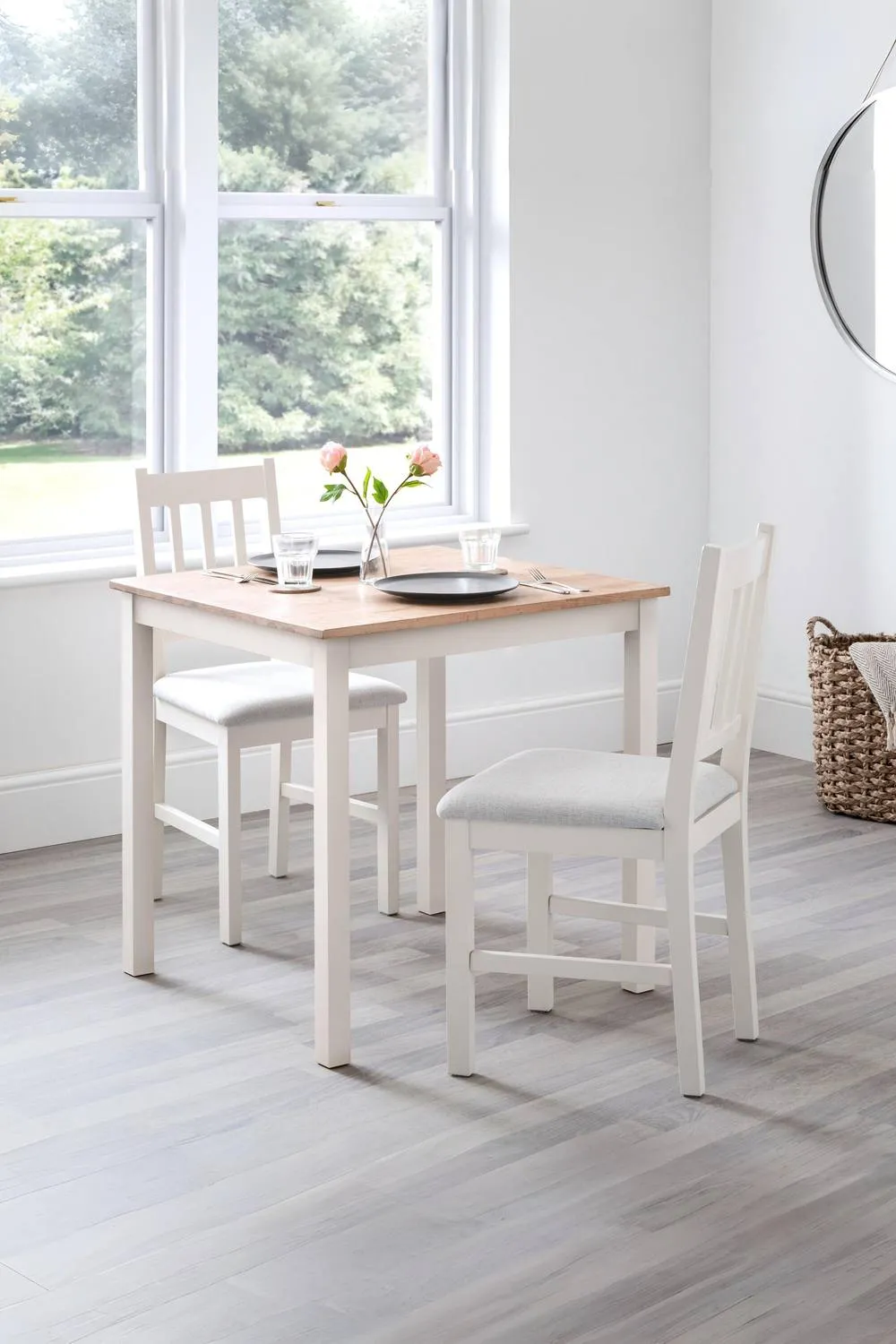 Julian Bowen Coxmoor Square 4 Seater Dining Table in Ivory 2