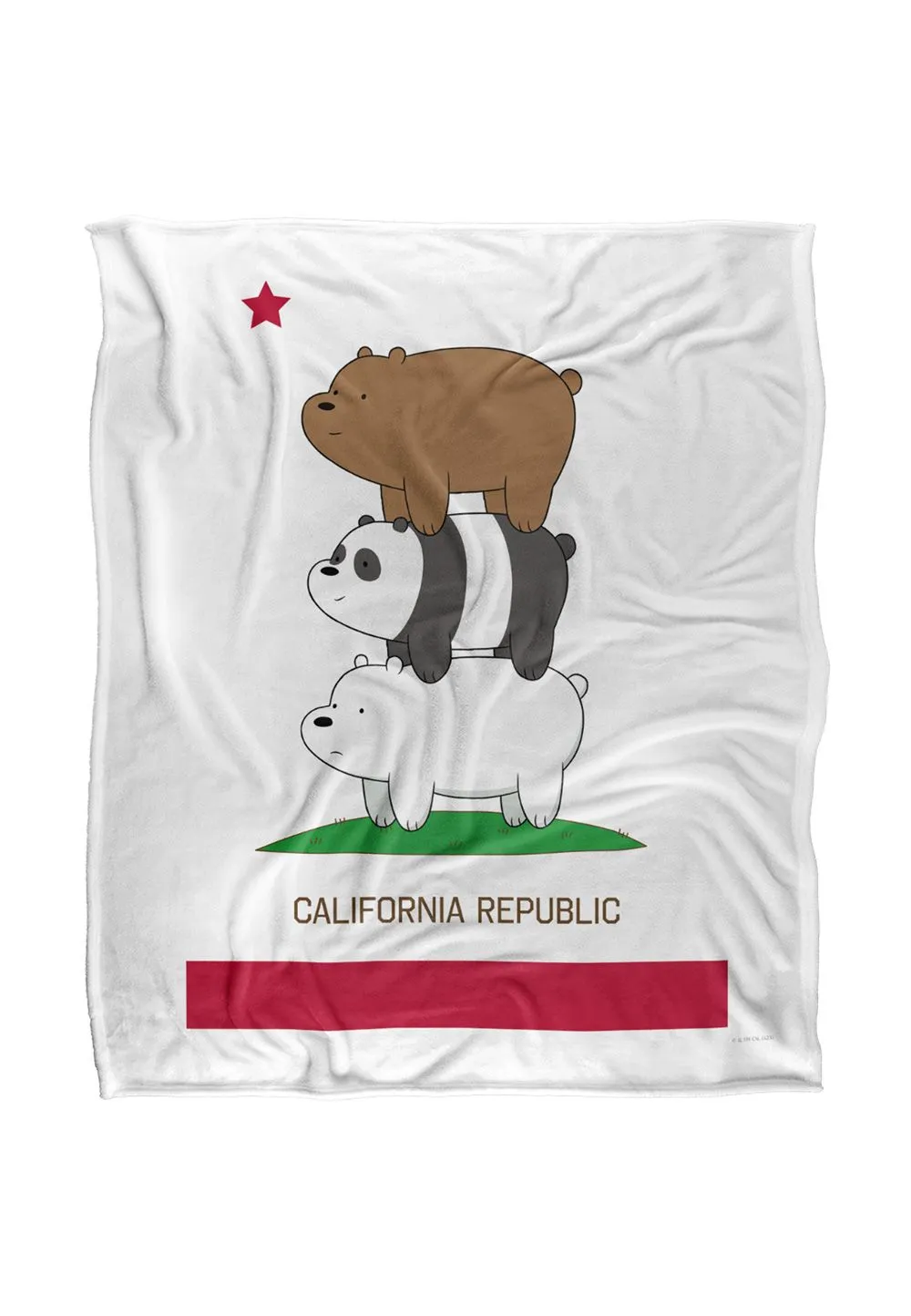 Cartoon Network We Bare Bears California Stack Silky Touch Super Soft Throw Blanket 152 X 127 cm in White