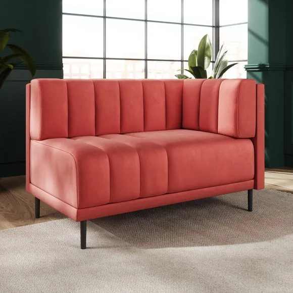 Amali Corner Dining Bench, Matte Plush Velvet 2