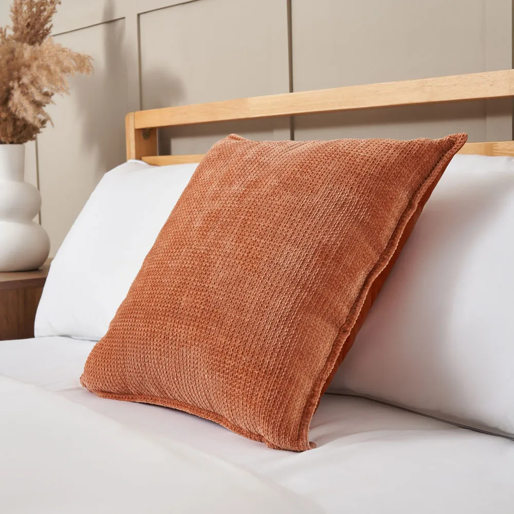 Plain Cushion with Flange Edge, Terracotta